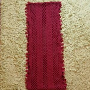 Handmade Red Knitted Infinity Scarf‎ OS